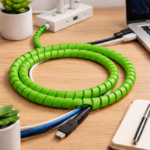 RiuScooter Organizador de Cables en Espiral, Protector de Cables  Verde - Imagen 2