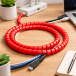 RiuScooter Organizador de Cables en Espiral, Funda Protectora para Cables de Patinete Eléctrico, Rojo - Imagen 3