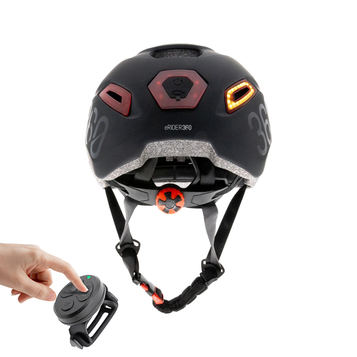 Casco CP02 con intermitente negro talla única - Imagen 4