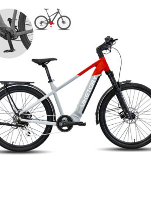 VENTIX +Plus ebike URBANA Gris/Rojo