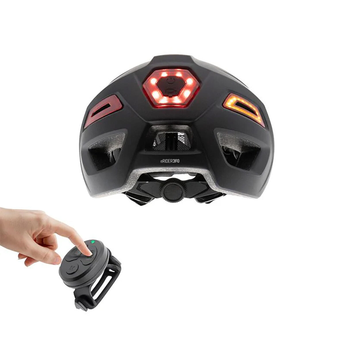 Casco CP04 negro con intermitente - Imagen 4