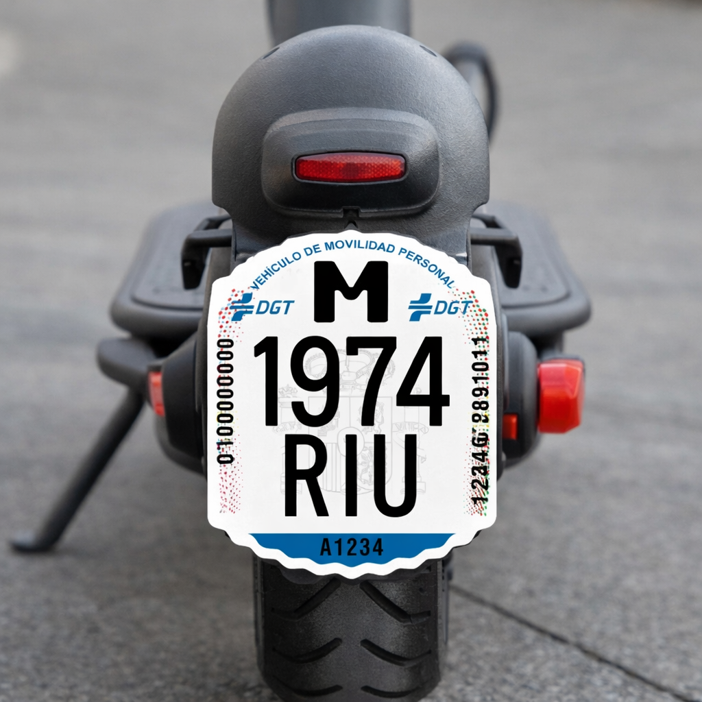 Matrícula DGT Homologada para Patinete Eléctrico (VMP) - Imagen 3