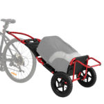 Remolque de bicicleta, carretilla, remolque de carga para bicicletas, estructura de aluminio y acero, fácilmente plegable con neumáticos de 30 cm, capacidad de carga 20 kg