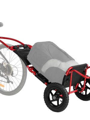 Remolque de bicicleta, carretilla, remolque de carga para bicicletas, estructura de aluminio y acero, fácilmente plegable con neumáticos de 30 cm, capacidad de carga 20 kg