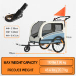 Colgador para perros XXL 2 en 1 con soporte para colgar, reflectores y correas reflectantes, con soporte universal, luces de seguridad, barra inclinada, hasta 50 kg - Imagen 2