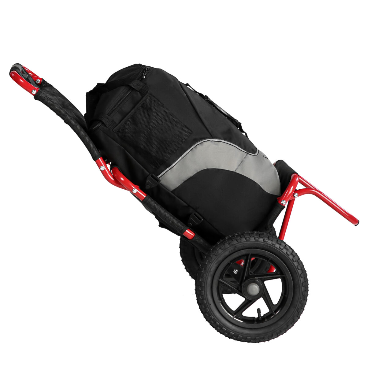 Remolque de bicicleta, carretilla, remolque de carga para bicicletas, estructura de aluminio y acero, fácilmente plegable con neumáticos de 30 cm, capacidad de carga 20 kg - Imagen 7