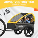 Remolque de bicicleta plegable Sepnine para niños - Imagen 2