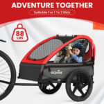 Remolque de bicicleta plegable Sepnine para niños - Imagen 5