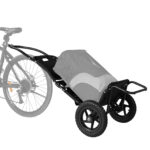 Remolque de bicicleta, carretilla, remolque de carga para bicicletas, estructura de aluminio y acero, fácilmente plegable con neumáticos de 30 cm, capacidad de carga 20 kg