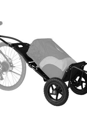 Remolque de bicicleta, carretilla, remolque de carga para bicicletas, estructura de aluminio y acero, fácilmente plegable con neumáticos de 30 cm, capacidad de carga 20 kg