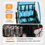 Colgador para niños y carrito para niños 2 en 1 con Federung, colgador para niños de 1 a 2 niños, función de jogging, barra de apoyo, cesta de almacenamiento - Imagen 5