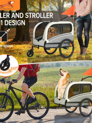 Colgador para perros XXL 2 en 1 con soporte para colgar, reflectores y correas reflectantes, con soporte universal, luces de seguridad, barra inclinada, hasta 50 kg