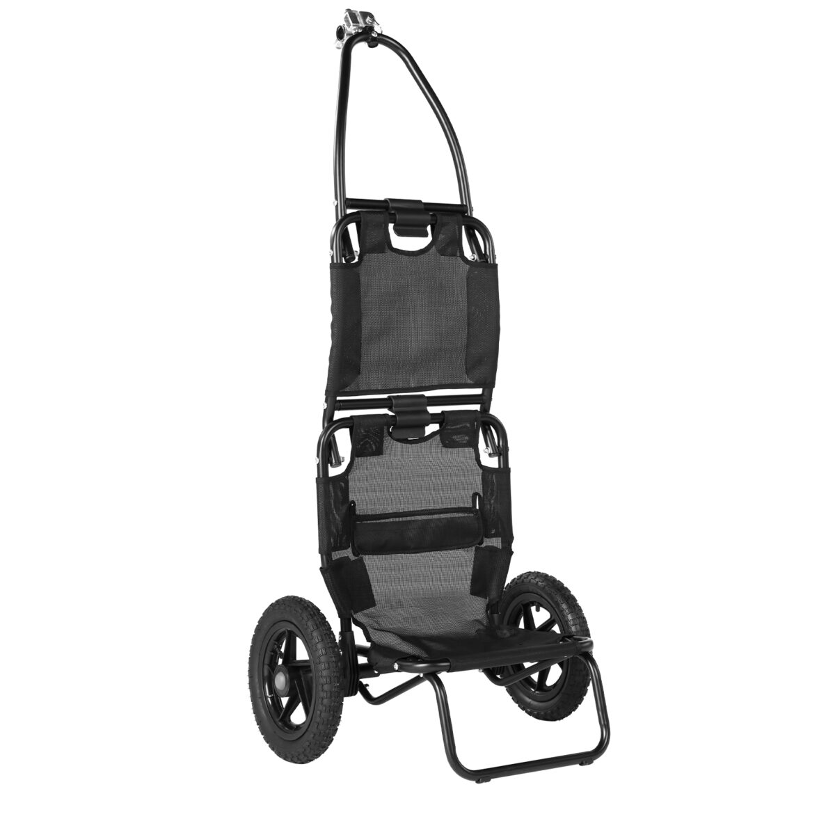 Remolque de bicicleta, carretilla, remolque de carga para bicicletas, estructura de aluminio y acero, fácilmente plegable con neumáticos de 30 cm, capacidad de carga 20 kg - Imagen 2