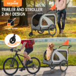 Colgador para perros XXL 2 en 1 con soporte para colgar, reflectores y correas reflectantes, con soporte universal, luces de seguridad, barra inclinada, hasta 50 kg - Imagen 6
