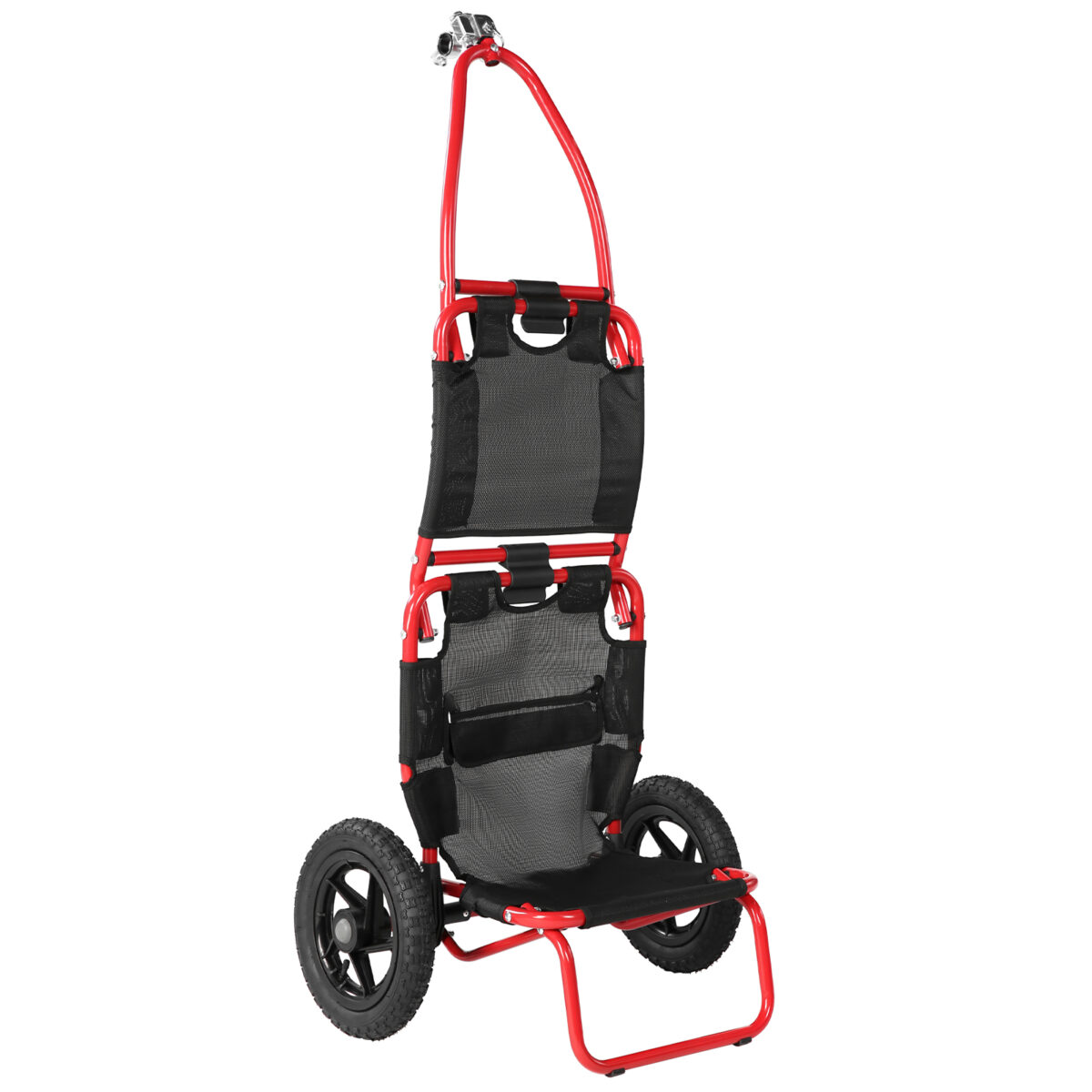 Remolque de bicicleta, carretilla, remolque de carga para bicicletas, estructura de aluminio y acero, fácilmente plegable con neumáticos de 30 cm, capacidad de carga 20 kg - Imagen 2