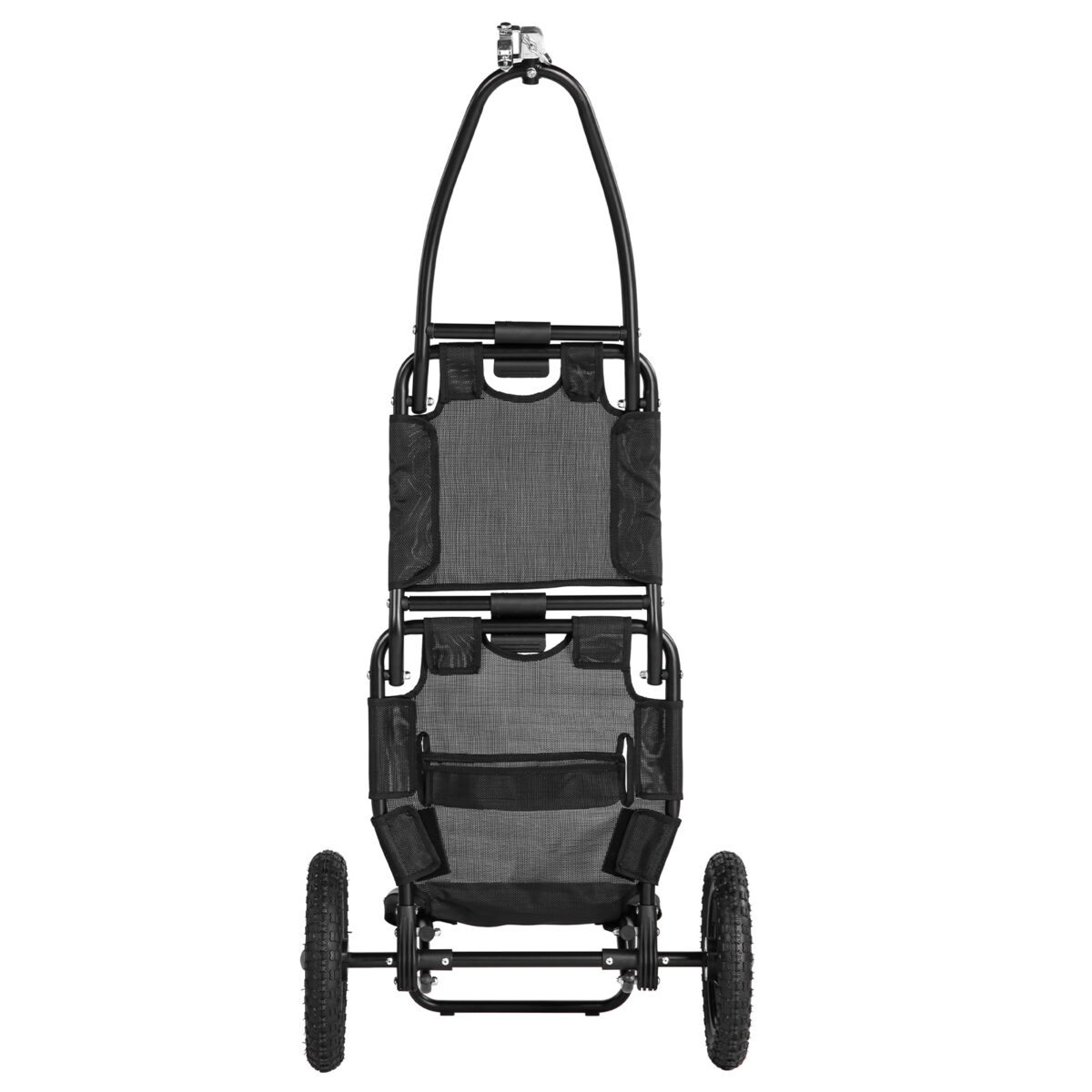 Remolque de bicicleta, carretilla, remolque de carga para bicicletas, estructura de aluminio y acero, fácilmente plegable con neumáticos de 30 cm, capacidad de carga 20 kg - Imagen 3