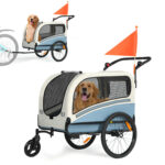 Colgador para perros XXL 2 en 1 con soporte para colgar, reflectores y correas reflectantes, con soporte universal, luces de seguridad, barra inclinada, hasta 50 kg - Imagen 7