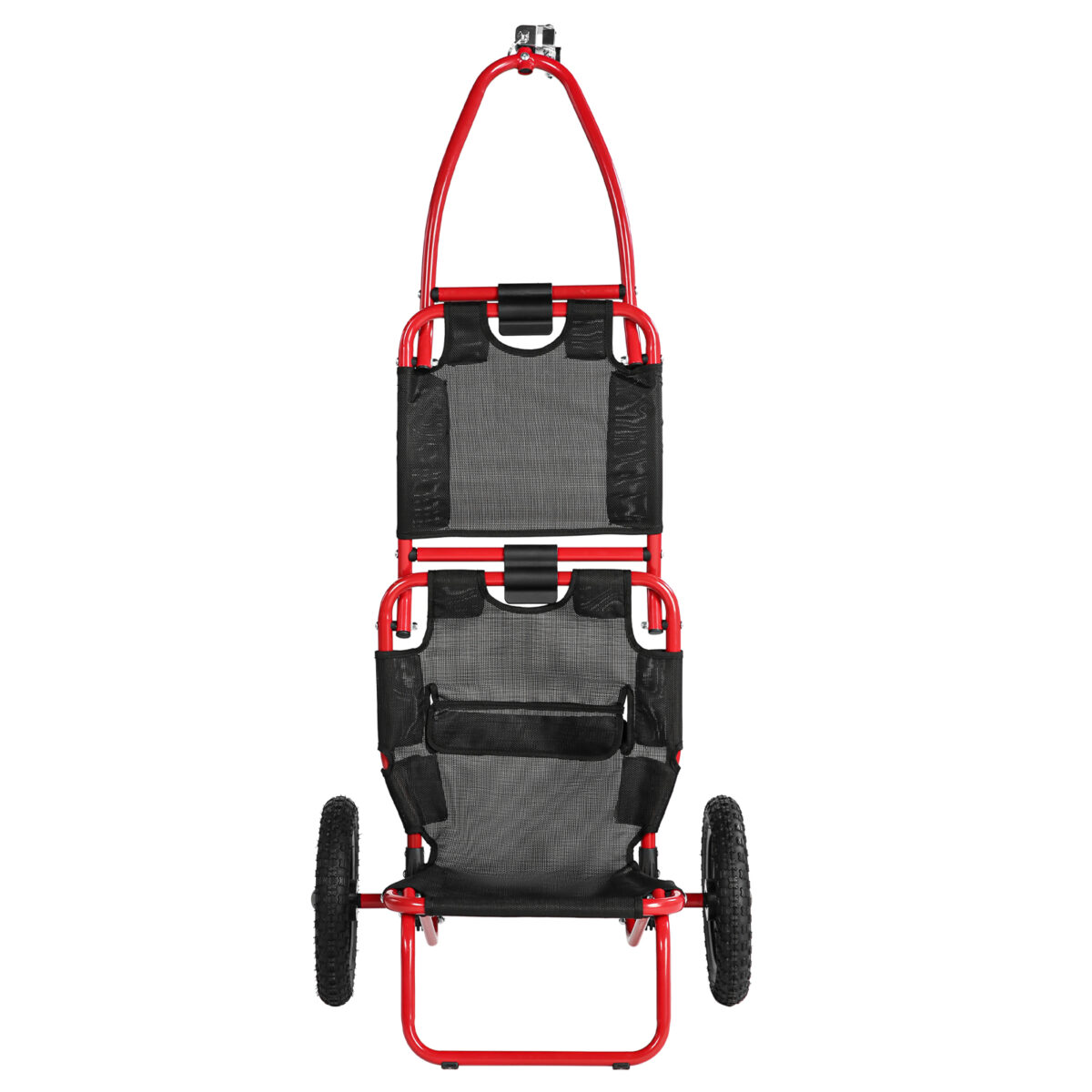 Remolque de bicicleta, carretilla, remolque de carga para bicicletas, estructura de aluminio y acero, fácilmente plegable con neumáticos de 30 cm, capacidad de carga 20 kg - Imagen 3