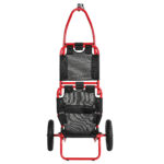Remolque de bicicleta, carretilla, remolque de carga para bicicletas, estructura de aluminio y acero, fácilmente plegable con neumáticos de 30 cm, capacidad de carga 20 kg - Imagen 3