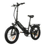 Bicicleta eléctrica plegable PIXAR WIND1 | Motor de 500 W, batería de 48 V y 10,4 Ah, neumáticos anchos de 20 x 3 pulgadas, cambio Shimano de 7 velocidades, frenos de disco dobles (hasta 45 km de autonomía)
