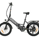Bicicleta eléctrica plegable PIXAR WIND1 | Motor de 500 W, batería de 48 V y 10,4 Ah, neumáticos anchos de 20 x 3 pulgadas, cambio Shimano de 7 velocidades, frenos de disco dobles (hasta 45 km de autonomía)