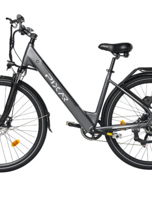 Bicicleta eléctrica Pixar City1 | Motor de 36 V y 250 W, autonomía de 45 km, cambio Shimano de 7 velocidades