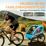 Colgador para niños y carrito para niños 2 en 1 con Federung, colgador para niños de 1 a 2 niños, función de jogging, barra de apoyo, cesta de almacenamiento - Imagen 2