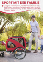 XL Hundeanhänger Fahrrad & Jogger 2 en 1 con correas para manos y reflectores, estable 600D Oxford-Gewebe, transportador de perros hasta 40 kg - Imagen 6