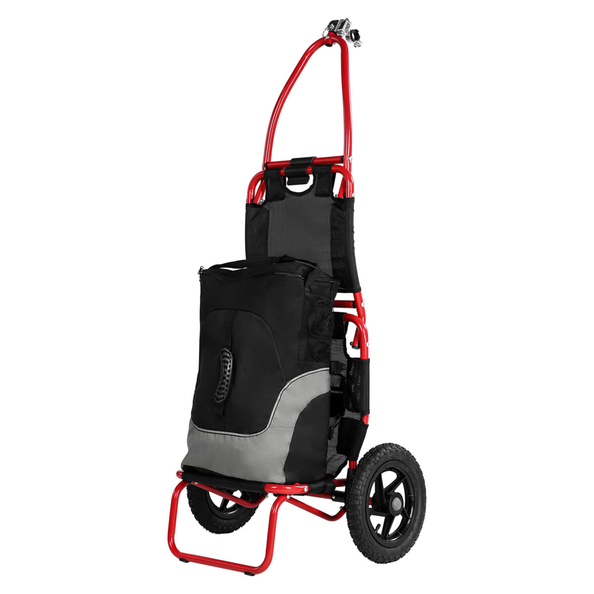 Remolque de bicicleta, carretilla, remolque de carga para bicicletas, estructura de aluminio y acero, fácilmente plegable con neumáticos de 30 cm, capacidad de carga 20 kg - Imagen 4