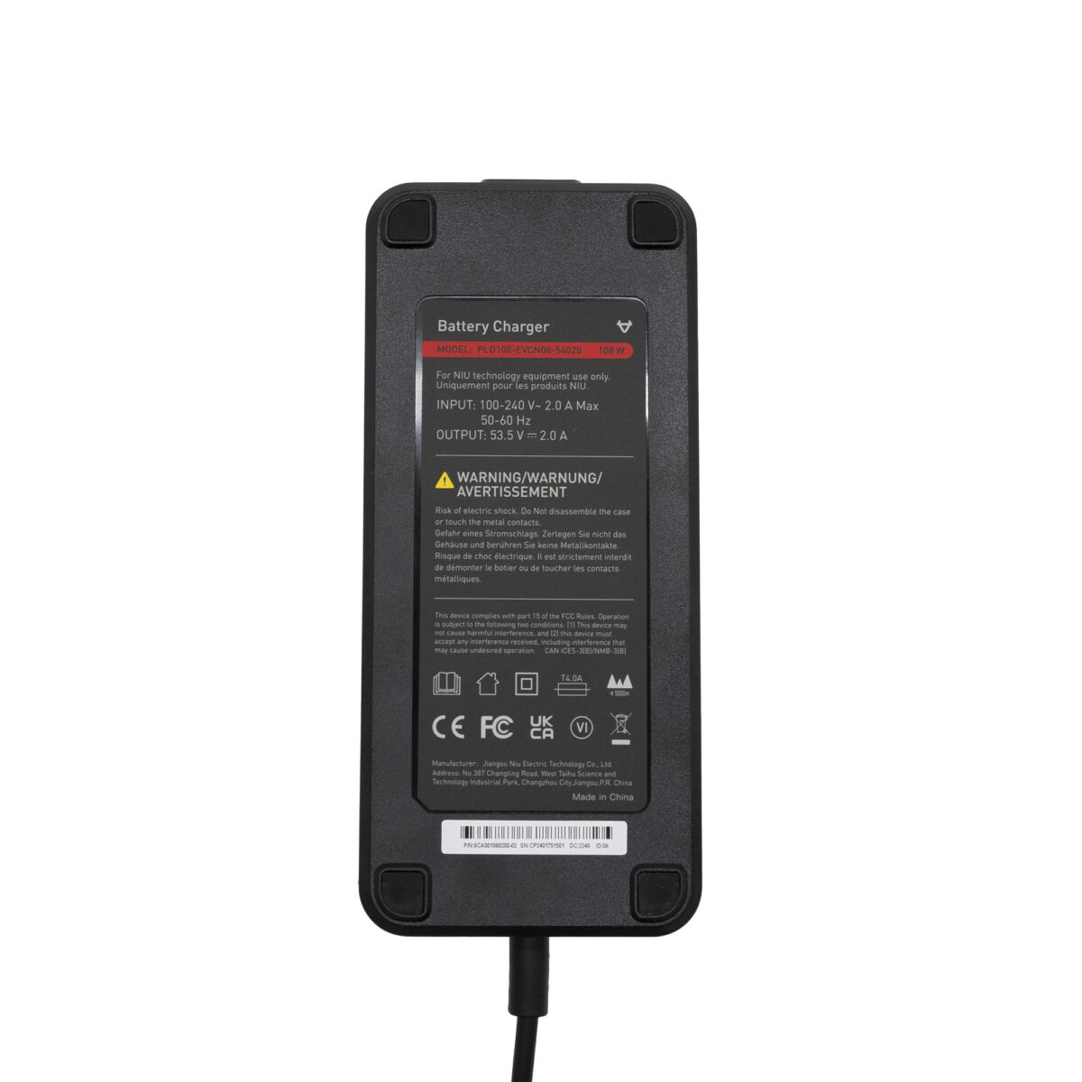 Cargador Niu K3 - Imagen 2