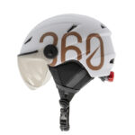 Casco GLOOB Urban blanco - marrón L orejeras extraibles - Imagen 4