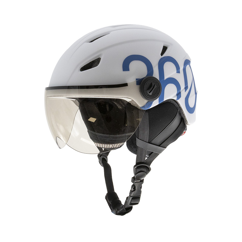 Casco GLOOB Urban blanco - azul L orejeras extraibles - Imagen 3