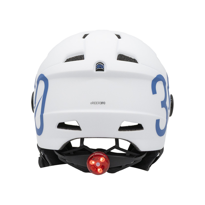 Casco GLOOB Urban blanco - azul L orejeras extraibles - Imagen 5