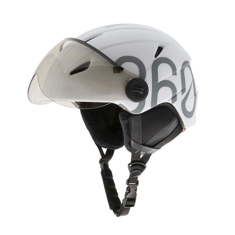 Casco GLOOB Urban blanco - gris M orejeras extraibles - Imagen 2