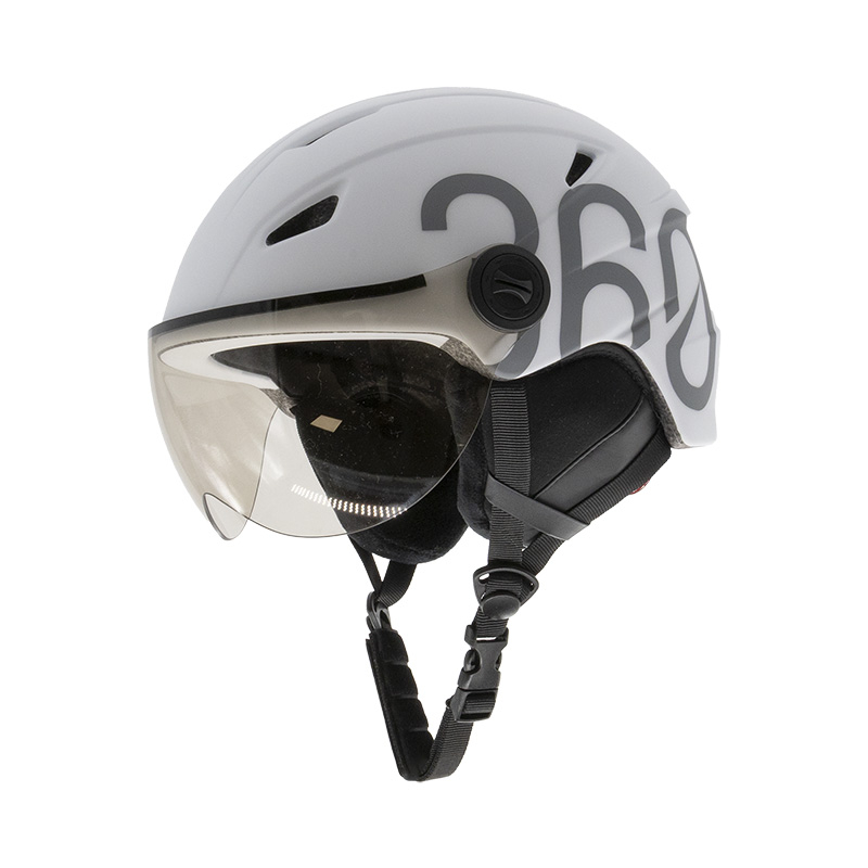 Casco GLOOB Urban blanco - gris M orejeras extraibles - Imagen 3