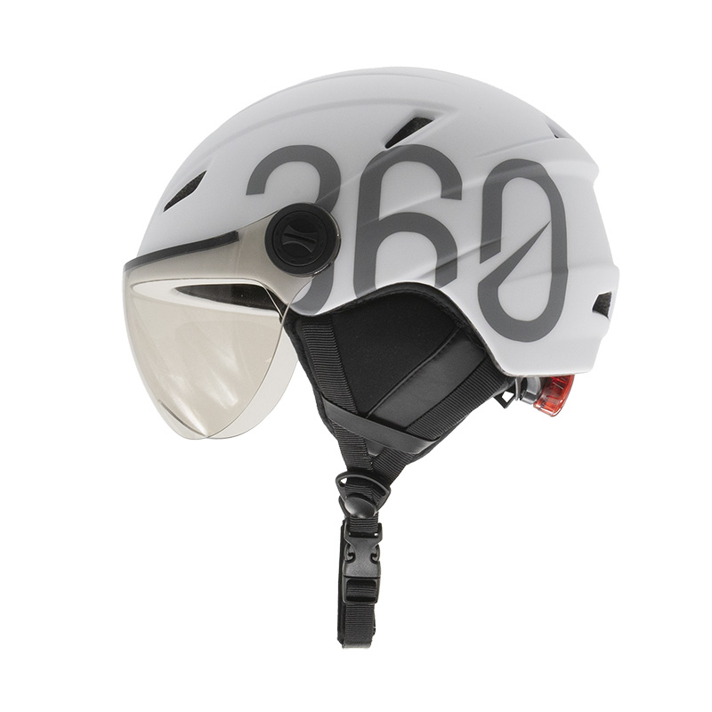 Casco GLOOB Urban blanco - gris M orejeras extraibles - Imagen 4