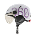 Casco GLOOB Urban blanco - morado M orejeras extraibles - Imagen 4
