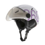 Casco GLOOB Urban blanco - morado L orejeras extraibles - Imagen 2