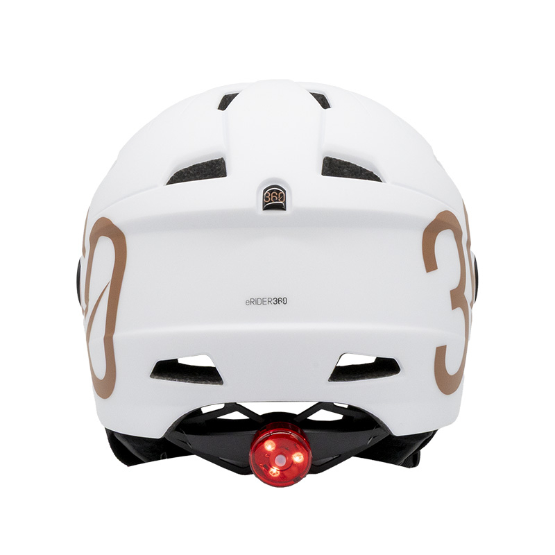 Casco GLOOB Urban blanco - marrón M orejeras extraibles - Imagen 5