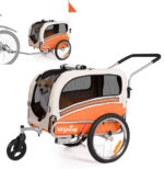 Remolque de bicicleta SEPNINE Perros para mascotas, Remolque de bicicleta Perros para ciclismo y jogging - Amarillo