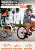 Remolque de bicicleta SEPNINE Perros para mascotas, Remolque de bicicleta Perros para ciclismo y jogging - Amarillo - Imagen 2