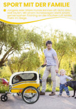 Remolque de bicicleta SEPNINE Perros para mascotas, ciclismo y jogging - Amarillo - Imagen 3