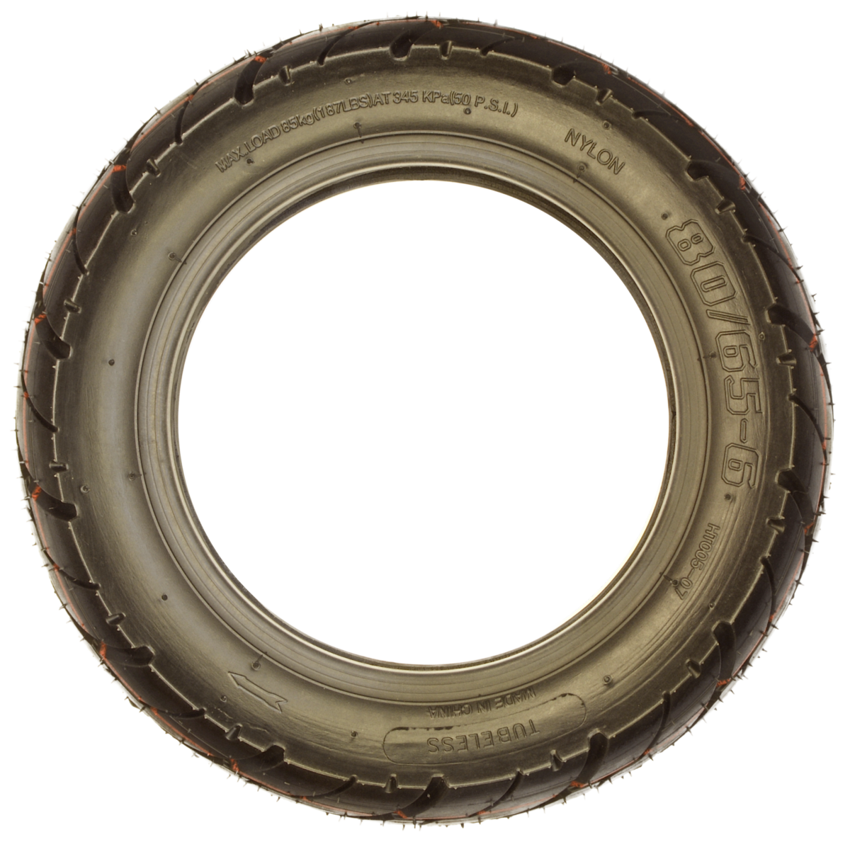 Neumatico Tubless  Tubeless 80/65-6, 10x3-6, 255x80-6, - Imagen 3