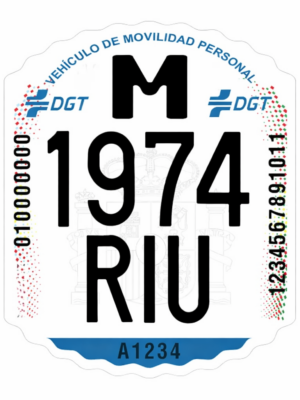 Matrícula DGT Homologada para Patinete Eléctrico (VMP)