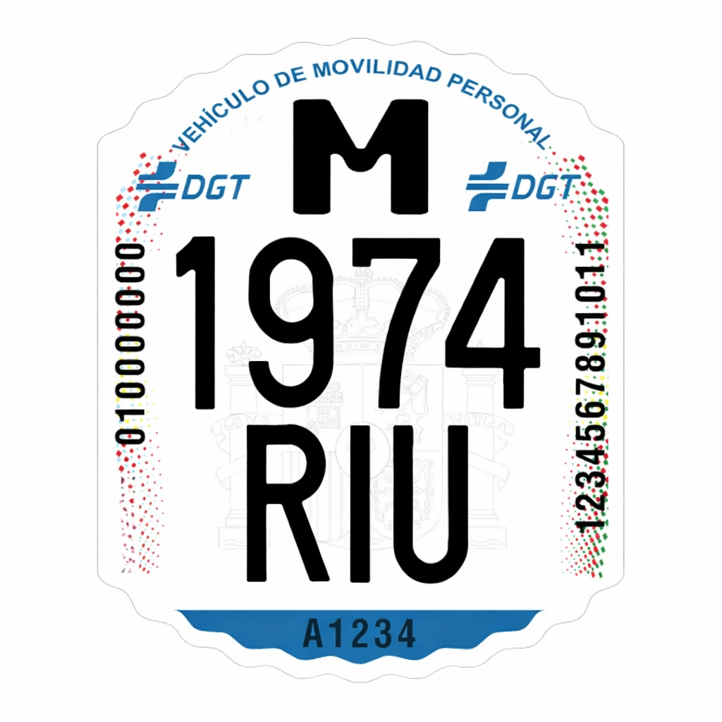 Matrícula DGT Homologada para Patinete Eléctrico (VMP)